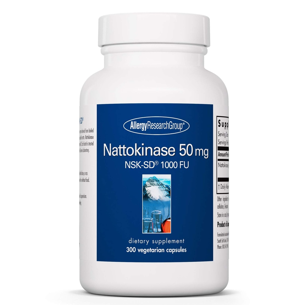 Allergia uurimisrühm Nattokinase 50 mg täiendus - NSK-SD 1000 FU, südame-veresoonkonna tugi, vereringe tervis, taimetoitlased kapslid - 300 loend