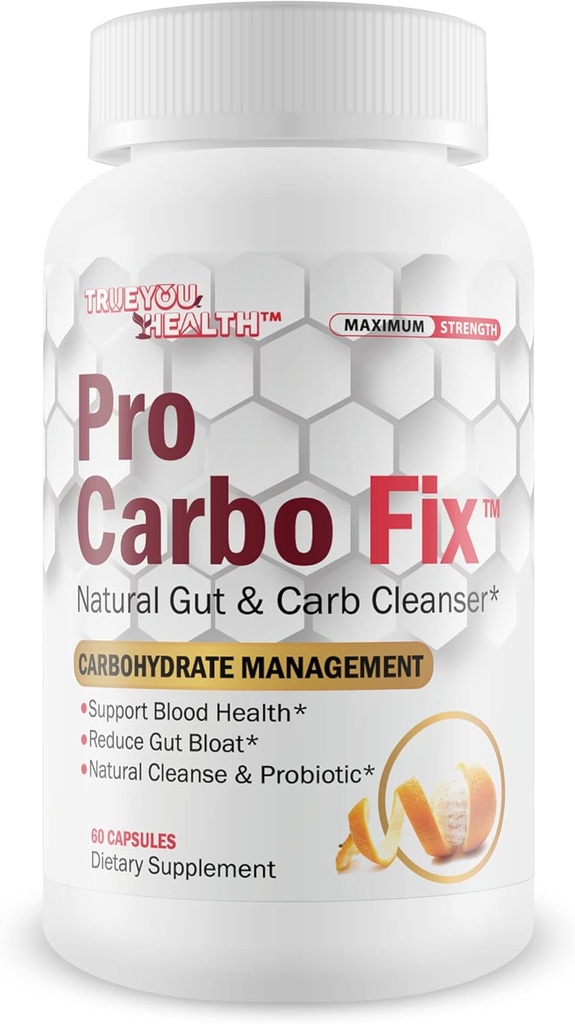 Pro Carbo Fix - Natural Gut & Carb Cleanse Supplement - Taimne valem w / Probiootikumid - Toetada seedetrakti tervist ja vere tervist - Aita loputada süsivesikuid ja toksiine - edendada korrapärasust ja vähendatud soolepuhitus