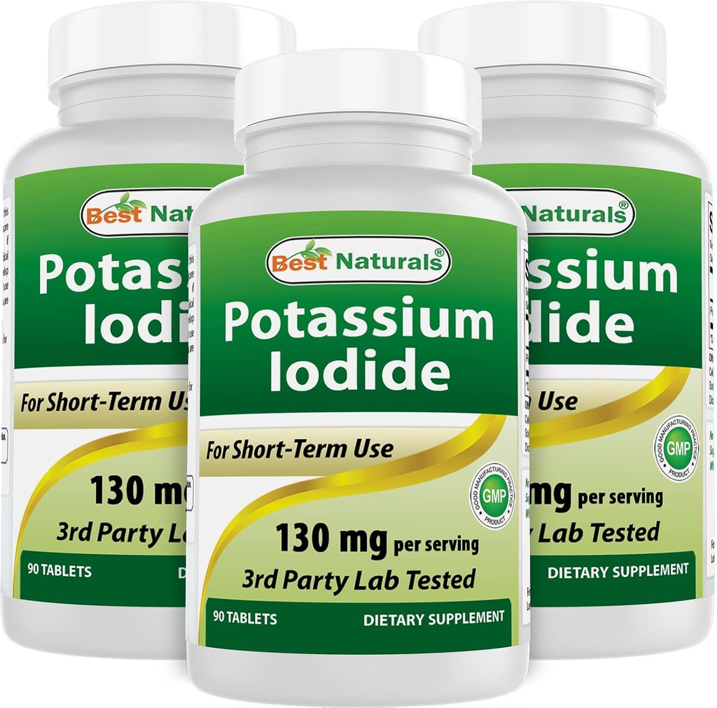 Parim looduslik kaaliumjodiid 130 mg serveerimise kohta - toidulisand, 90 tabletti (3)
