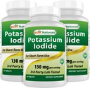 Parim looduslik kaaliumjodiid 130 mg serveerimise kohta - toidulisand, 90 tabletti (3)
