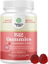 Vitamiin B12 Kummid täiskasvanutele - Suhkruvaba Vitamiin B12 1000 mcg Närimiskummid energia ja meeleolu toetamiseks Immuunsus ja närvid Tervis - Kosher Non-GMO & Gluten tasuta toidulisand naistele ja meestele - 90 Count