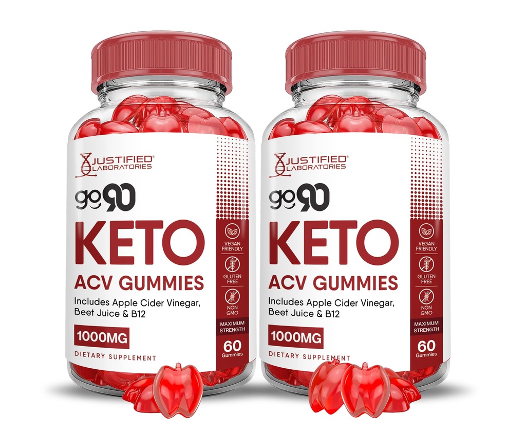 (2 Pack) Go 90 Keto ACV Gummies Advanced Formula 1000MG Go90 Keto Gummies Apple Siider Äädikas Valmistatud Granaatõunapeedi Mahl Pulber B12 Vegan Non GMO 120 Gummys