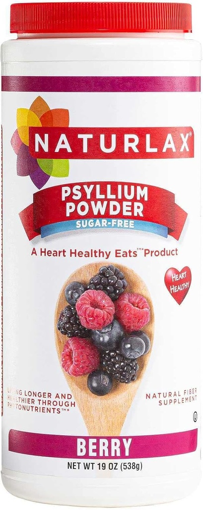Suhkruvaba Psyllium Husk Fiber Powder, Berry Maitsestatud 19 oz