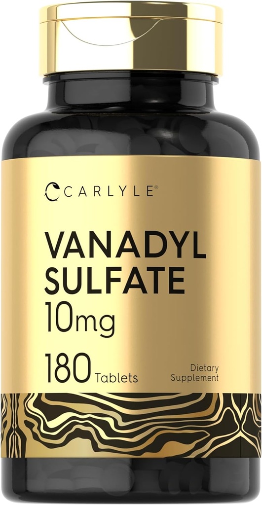 Carlyle Vanadyl Sulfate 10mg | 180 Tablet Kapslid | kroompikolinaat | Taimetoitlane, mitte-GMO, Gluteenivaba täiendus