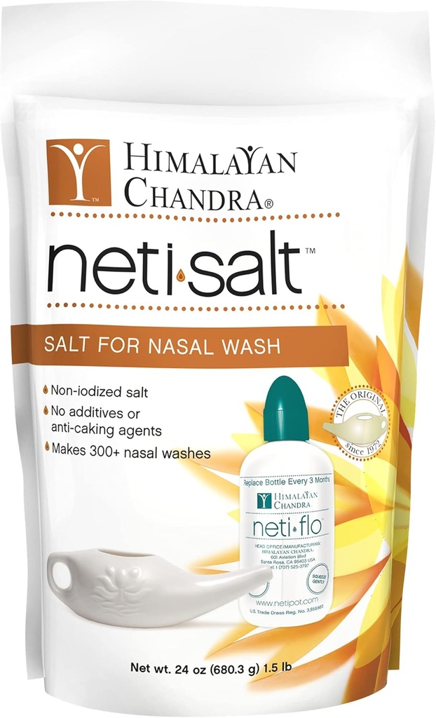 Himaalaja Instituut Neti Pot Soolakott - 1,5 naela - 2 pakendis