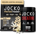Jocko kütusekomplekt - Vanilla Mölk valgupulber + kreatiini monohüdraadi pulber meestele ja naistele - atelilise jõudluse, taastumise ja lihaste kasvu komplekt