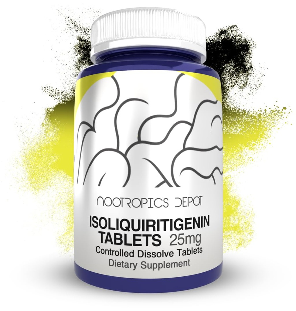 Isoliquiritigenin Kontrollitud Lahustuvad Tabletid | 60 Arv | 25mg | Lagritsaekstrakt | Glycyrrhiza glabra | Mood, Lõõgastus ja Energiatoetus