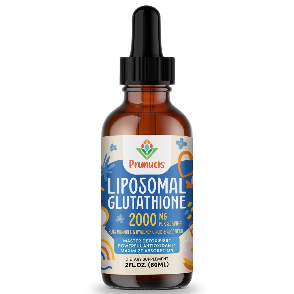 2000MG Liposomal Glutatiooni Vedelik, 98% Absorptsioon, Aktiivvorm L-Glutatiooni Lisand, Vegan Sõbralik, Võimas Antioksüdandi Kompleks Immuunsüsteemile, Vananemine Kaitse, Detox, 2 FL.OZ