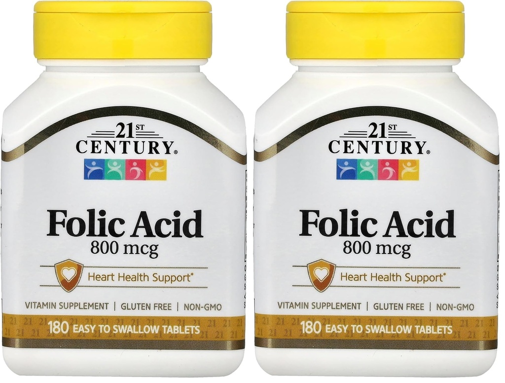 21. sajand 800 mcg foolhappe tabletid, sorteeritud, 180 loendurit (2. pakend)