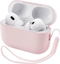 ORNARTO ühildub AirPods Pro 2 juhtumiga 2022, AirPods Pro 2nd Generation Case'i täielik kaitsehübriidsilikoon, Eesmised LED-nähtavad nahakatted