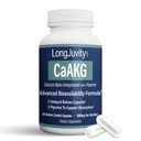LongJuvity Calcium alfa-ketoglutaraat aja vabastamist AKG täiendada (1,000mg per Serving) - Soole nõmm, luude tervis, Anti Vananemine ja pikaealisus - sõltumatult Lab testitud (60 soolestiku kaetud kapslit)