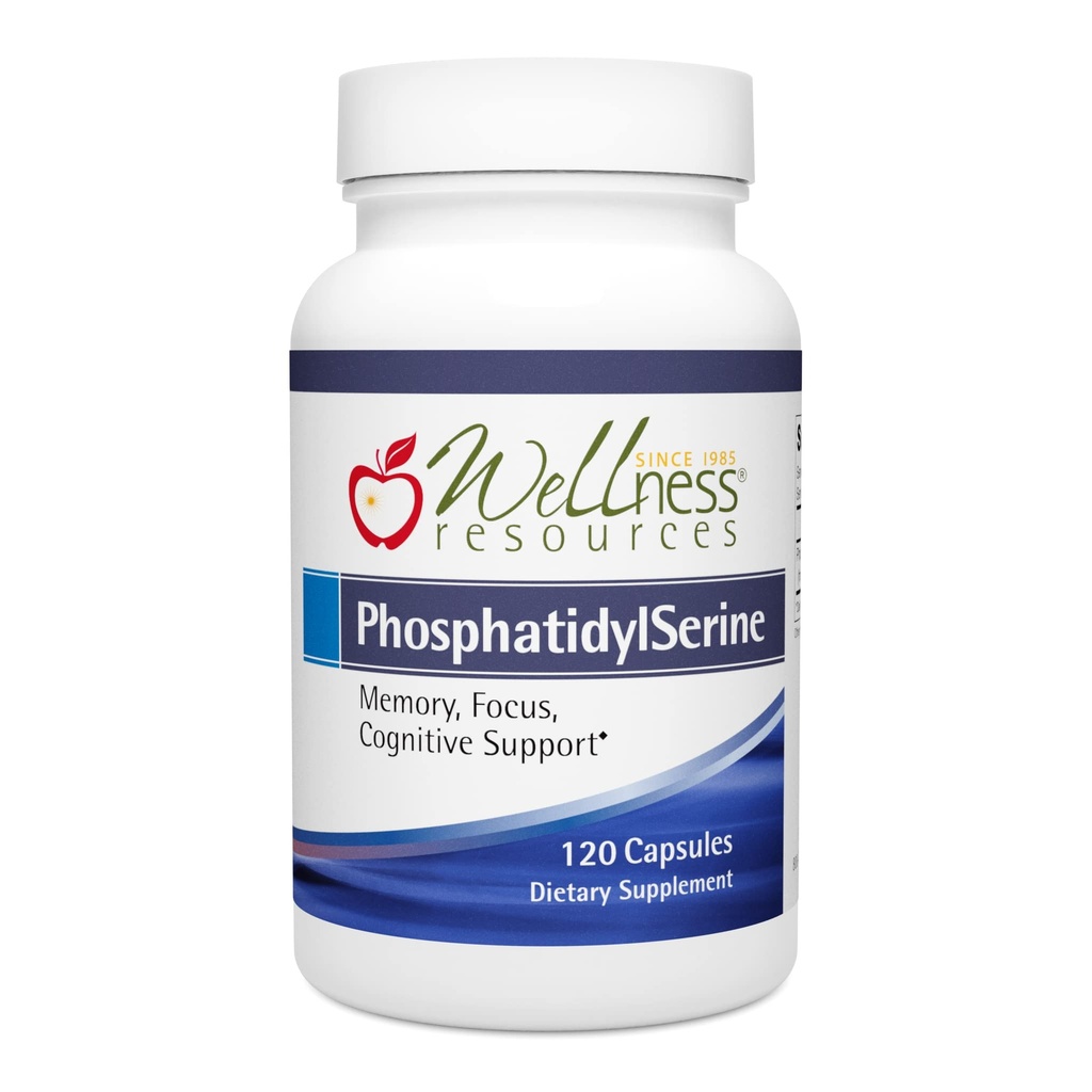 Wellness Resources FosfatidüülSerine Sojavaba Päevalilleallikas (100mg, 120 kapslit) Mitte-GMO, Vegan ...