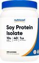 Nutrikost Sojavalk Isolaatpulber, 1 LB Maitsestamata - 10 grammi valku serveerimise, vegani, GMO-vaba ja gluteenivaba