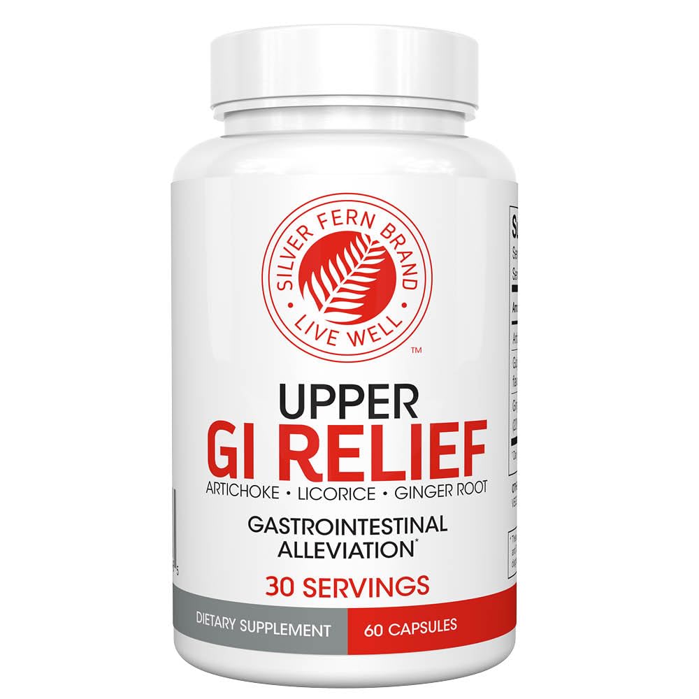 Silver Fern GI Relief - Natural Taimne täiendus - Kõik Natural Artichoke Leaf Extract, Ingveri juure ekstrakt, ja GutGuard Lagrits Flavonoidid (1 pudel - 60 kapslit - 30 päeva pakkumine)