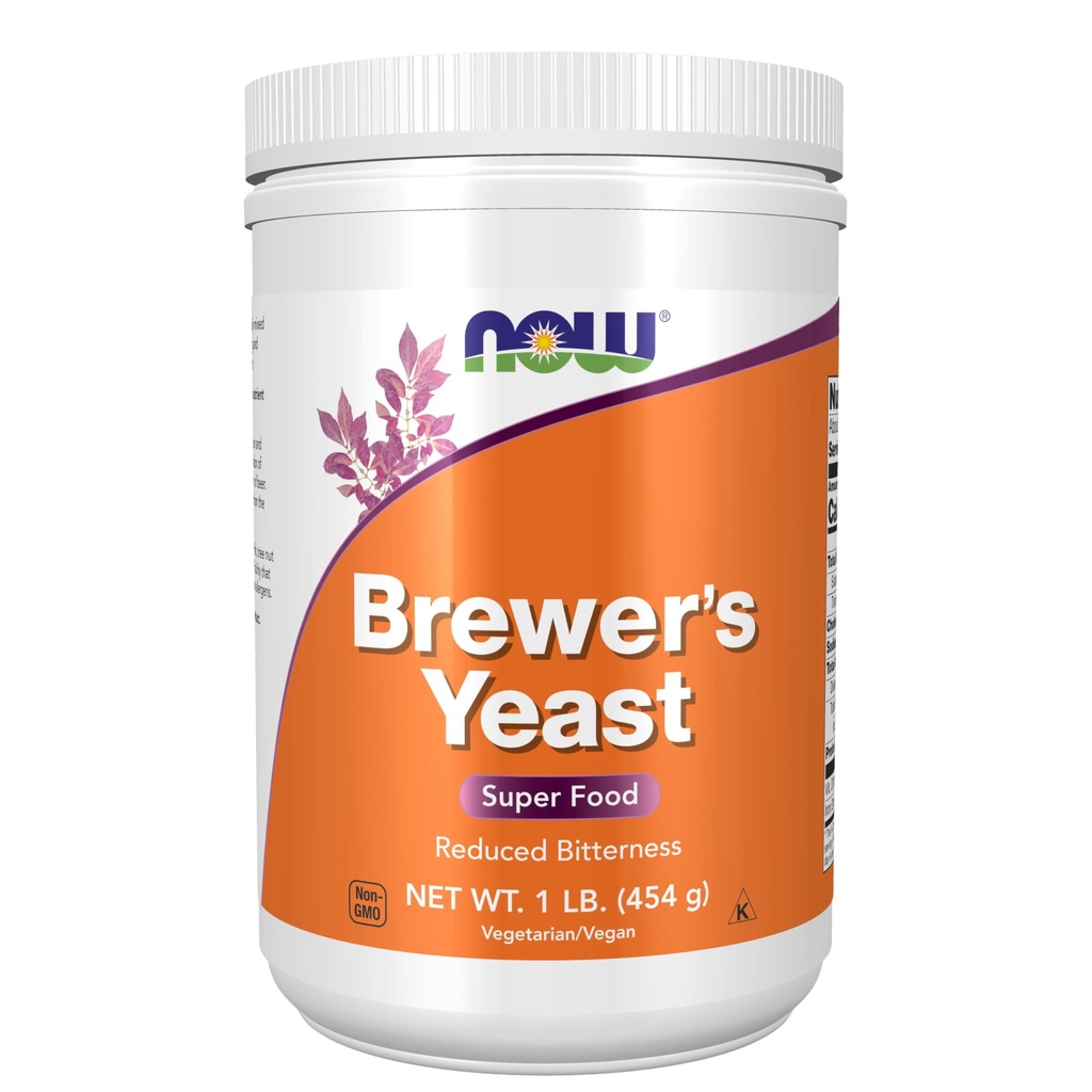 NOW Foods Supplements, Breweri pärmipulber looduslikult esineva valgu ja B-vitamiinidega, 1-nael
