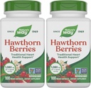 Nature's Way Herbal Hawthorn Berries, Traditsiooniline südame tervise tugi *, 100 vegankapslit (pakendamine võib varieeruda) (2. pakend)