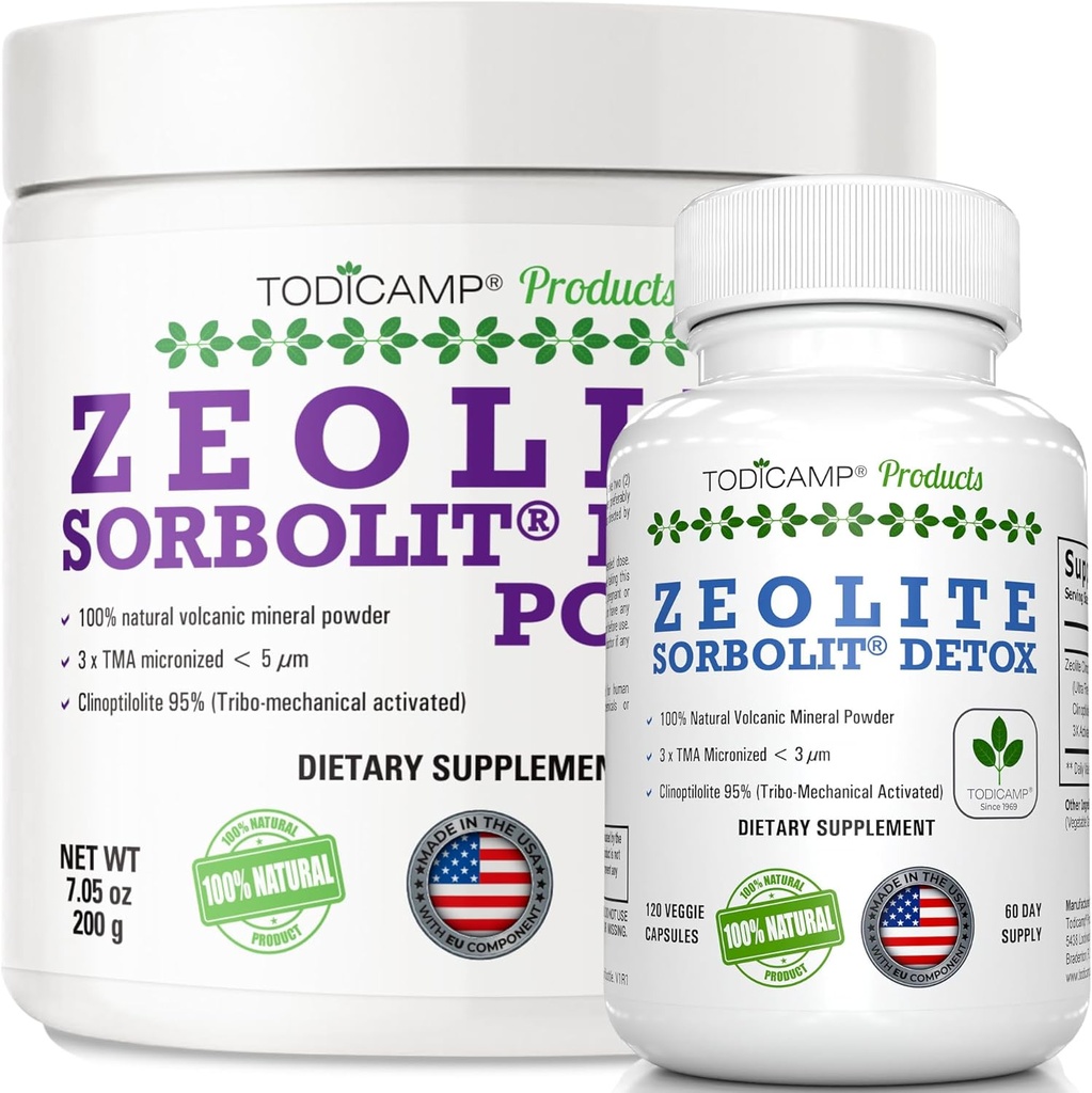 Zeoliit Detox Pack vähemalt 60 päeva tarnimine Zeoliit kapslid ja tseoliit Pulber Bundle