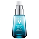 Vichy Mineral 89 silma seerum, hüaluroonhape ja kofeiinkreem, tumedate ringide all olev kreem, hüdratatsioon ja puffiness reduktor, Opthalmologist testitud