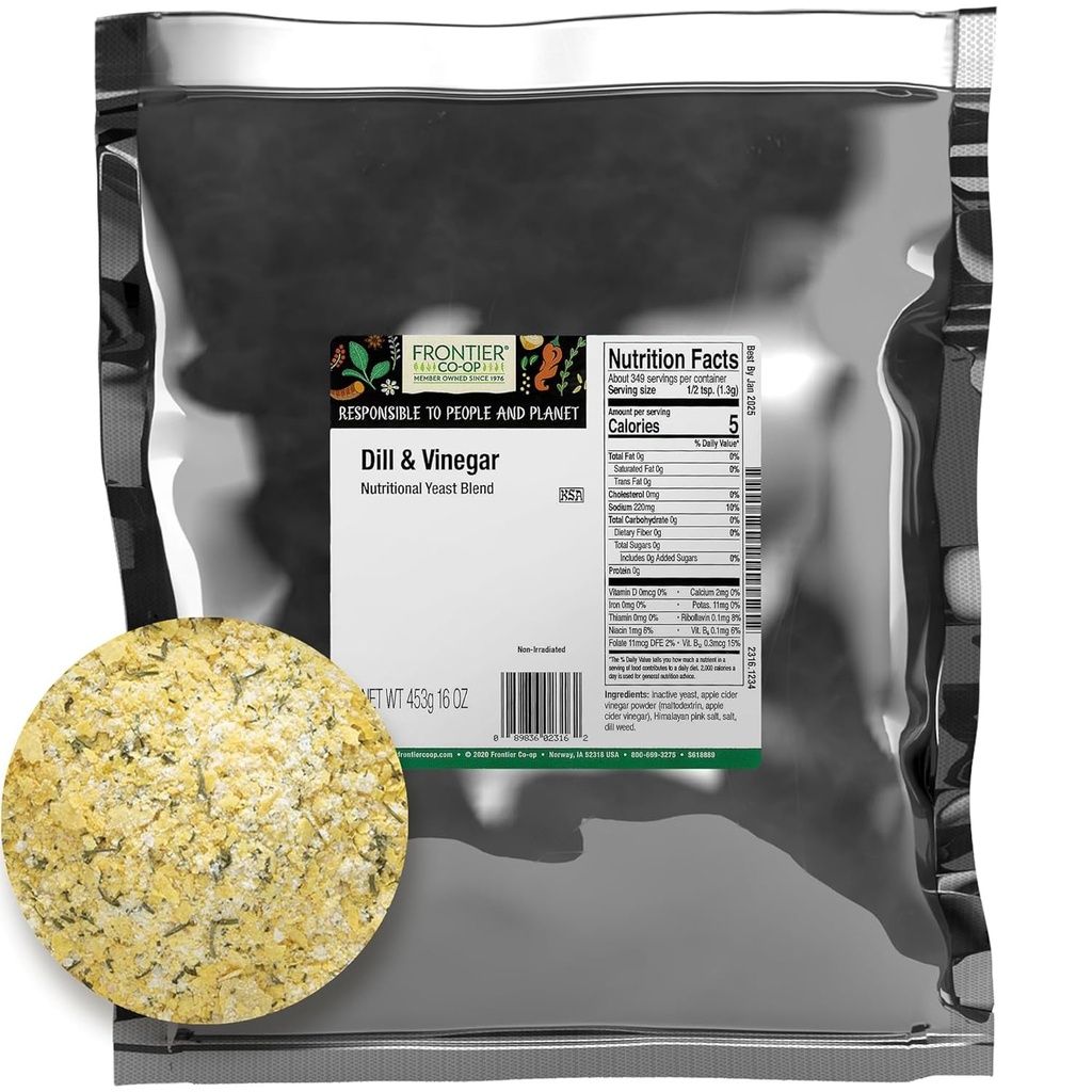 Frontier Co-op Dill ja äädika toitumisalane pärmisegu 1lb