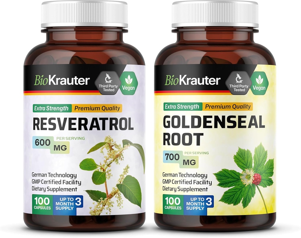 BIO KRAUTER Resveratrool 100 kapslit & Goldenseal 100 kapslit