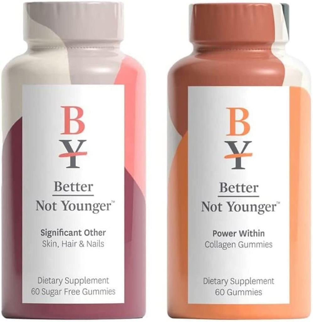 Parem mitte noorem jõud naha ja peanaha kollageeni toidulisandi ja oluliste muude juuste, naha ja küünte toidulisandi komplekti, gluteenivaba närimiskummid