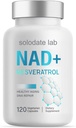 Solodate lab NAD+ Supplement 1000mg, True NAD+ & Resveratrool, 120 Caps