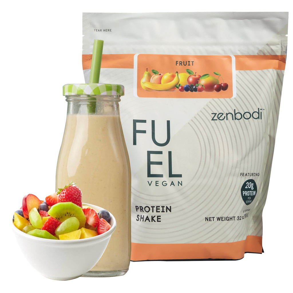 Kütus Vegan Valgu Pulber Puuviljamaitse - 21 g valku Iga Serving, maitsev taimepõhine segu lihaste kasvuks, valmistatud hernest, Vegan D3, Ei Kunstlikke Maitseid, Gluteenivaba