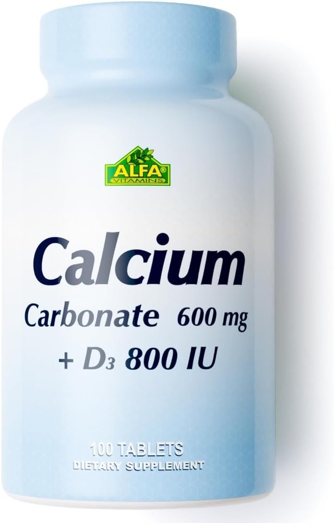 Kaltsium 600mg + D3 toidulisand ALFA vitamiinide poolt - soodustab tervislikke luid - terved hambad - tervislik süda - terve närvisüsteem - 100 tabletti