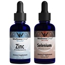WellnessOne Ionic Vedel Tsink & Selenium Vedel Tsink Tsink Tsink Selenium Bundle toetada immuunsüsteemi & Kilpnäärme & Südame Tervis - 1,67 fl oz Tsink & Selenium Vedel Tsink Tsink