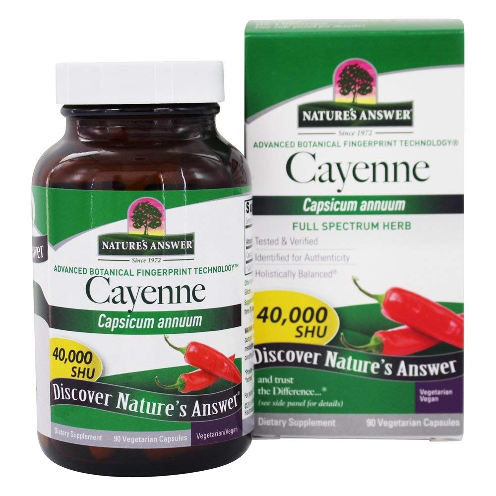 Looduse vastus Cayenne Pepper Powder Kapsli täiendus, 90-Count | Natural Metabolism Booster | Soodustab südame-veresoonkonna tervist | Aitab seedimist ja ringlust (1. pakk)