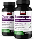 FAKTOR Somnapure Softgels 2-Pack Sleep Aid langeda kiiremini magama, Jää kauem magama, Ärka värskendatud, Uneabi täiskasvanutele melatoniini, Aswagandha, Valerian Juur, 120 Softgels