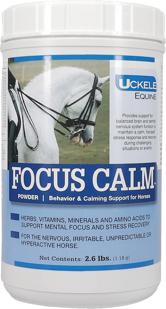 Uckele Focus Calm Horse Supplement - Rahulik ja käitumuslik täiendus hobustele - Hobuste Vitamiin ja mineraalne täiendus - 2,6 naela (lb)