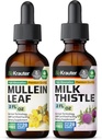 BIO KRAUTER Mullein Tinktuur 2 Fl. Oz. & Milk Thistle Tinktuur 2 Fl. Oz.