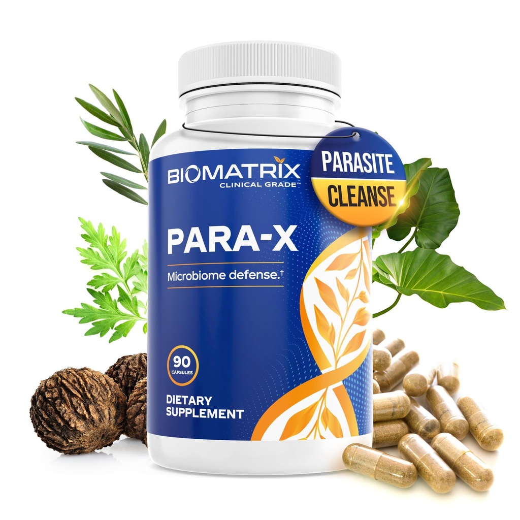 BioMatrix para-X Seedetrakti puhastuslisand, taimsed valemid – koipuu, berberiin, must pähkel, artemisiniin, oliivileht, inimestele | 90 Veggie Caps