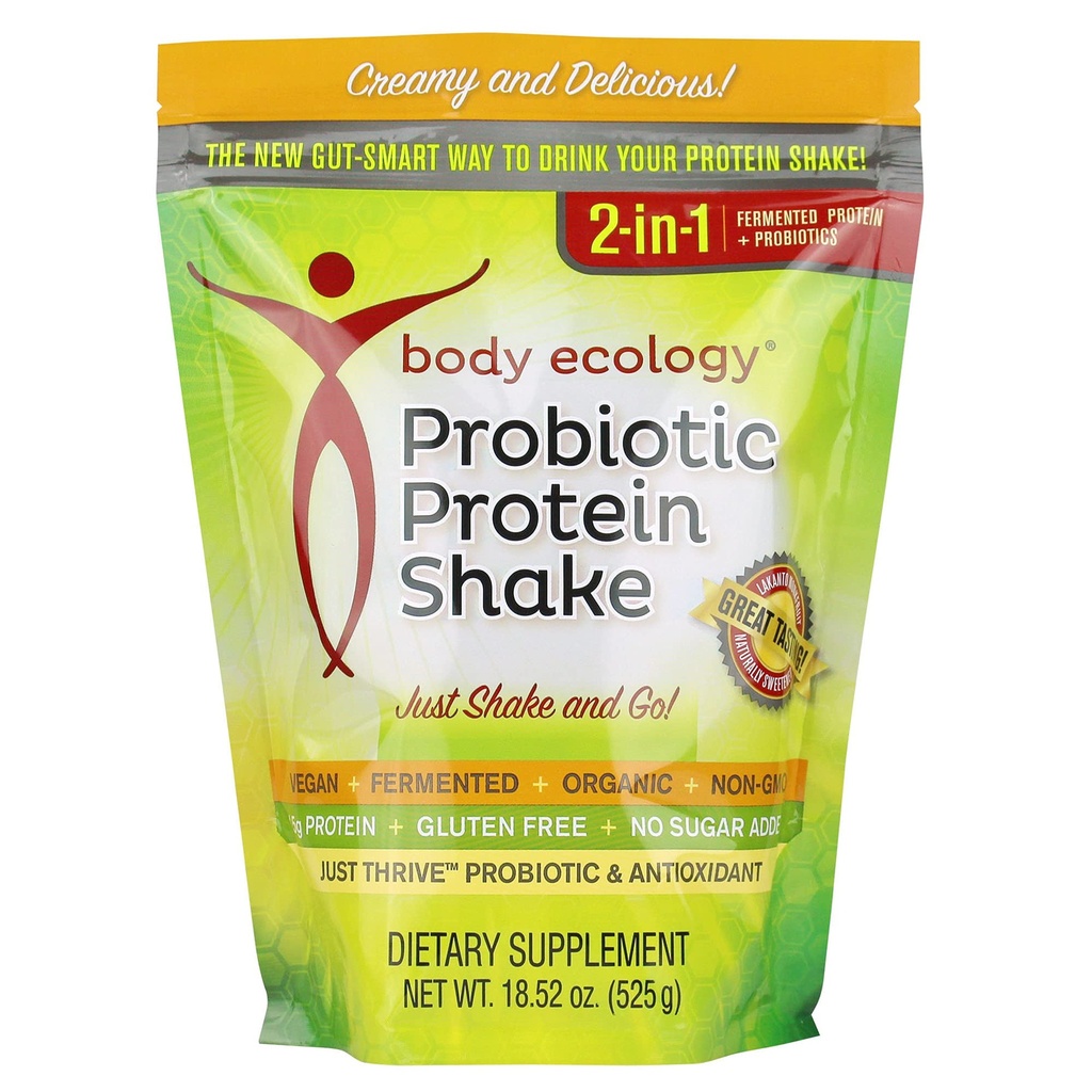 Kehaökoloogia Probiootiline Proteiin Shake Powder | Fermenteeritud Valgu Toidulisand | Mitte-GMO | Gluteenivaba | Sojavaba | Suhkrulisandita | 15 g valku | Valgupulber | Taassuletav 18.52 OZ