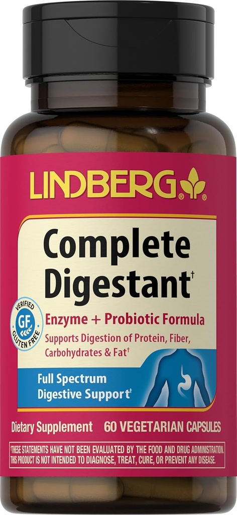 Seedetrakti ensüümid probiootikumidega | 60 kapslit | probiootiline valem | Taimetoitlane, mitte-GMO, gluteenivaba toidulisand | poolt Lindberg