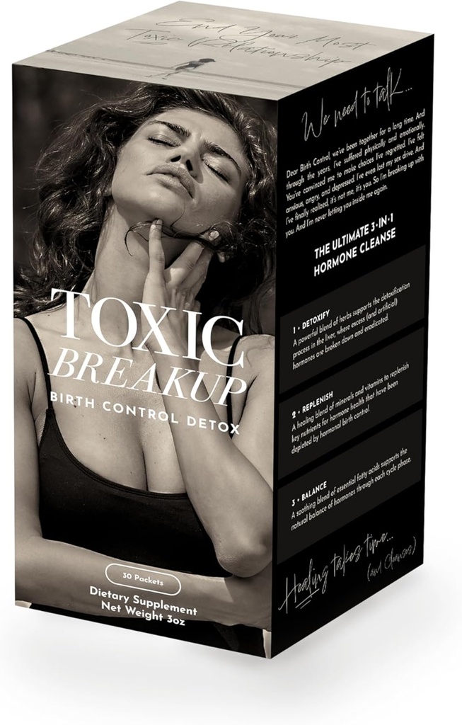 Toksiline Breakup Birth Control Detox Cleanse, et taastada hormoonide tasakaal | Maksa Detox Supplement, punase ristikuga, Chaste Tree Berry | Orgaaniline, Gluteenivaba, Non GMO | 30 pakendit, 2-4 nädalat Puhasta
