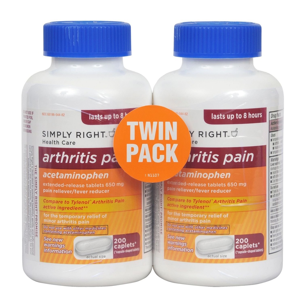 Artriit Valu leevendaja , laiendatud vabanemine , atsetaminofeen 650 mg , 400 kapslit