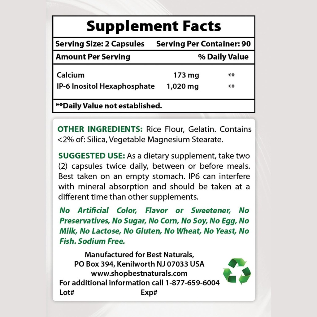 Parim looduslik IP-6 510 mg ja magneesiumoksiid 500 mg