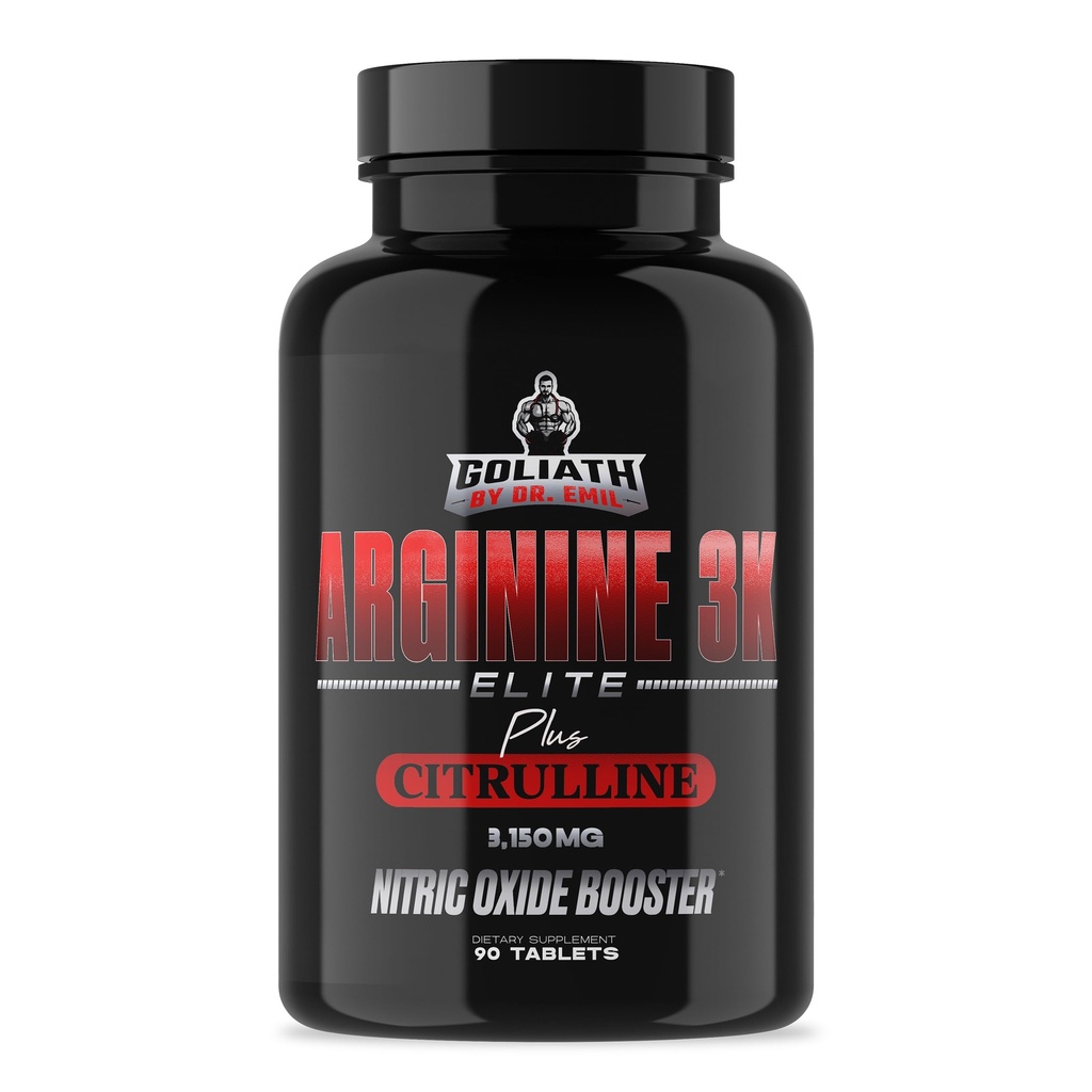 Dr Emil - Elite L Arginiin (3150 mg) + L-tsitrulliin Kõrgeim annus - lämmastikoksiidi lisand vaskulaarsuse, vastupidavuse ja südame tervise jaoks (AAKG ja HCL) - 90 tabletti