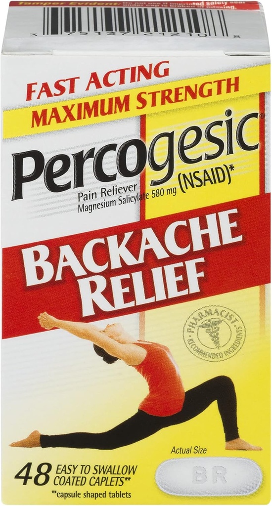 Perkogeetiline seljavalu Relief Valu Relief, maksimaalne tugevus, 48 tabletti