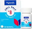 Hylandi nr 8 Rakusoola Mag Phos 6X, PMS Relief, looduslik homöopaatiline leevendamine menstruaalvalu ja lihaskrampide sümptomid, lihaste lõõgastav, kiire lahustuv tablett, 100 Count