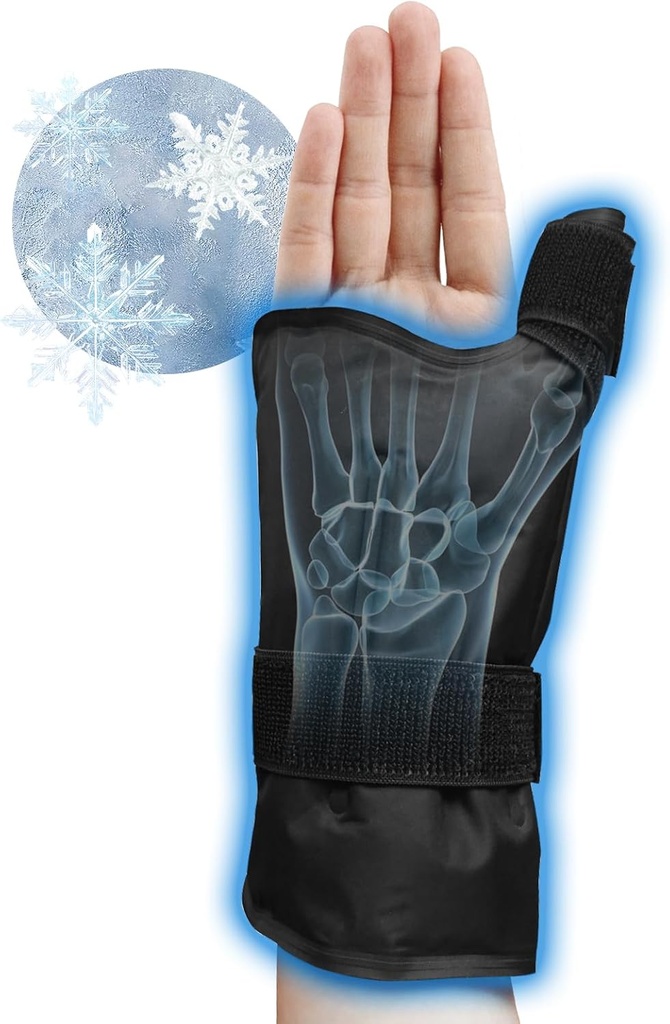 Wrist Ice Pack Wrap, Gel Compression Support, Paindlik Hot & Cold Brace käevigastuste jaoks Taaskasutatav, Reumatoid, Tendiniit, turse, Carpal Tunnel, Artriit, Külm Pakett valu ja lihasteraapia jaoks