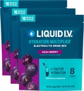 Vedel I.V.® Hüdratsioonikordaja - Acai Berry | Elektrolüütide pulbrijoogisegu | 3 Pack (48 Servings)
