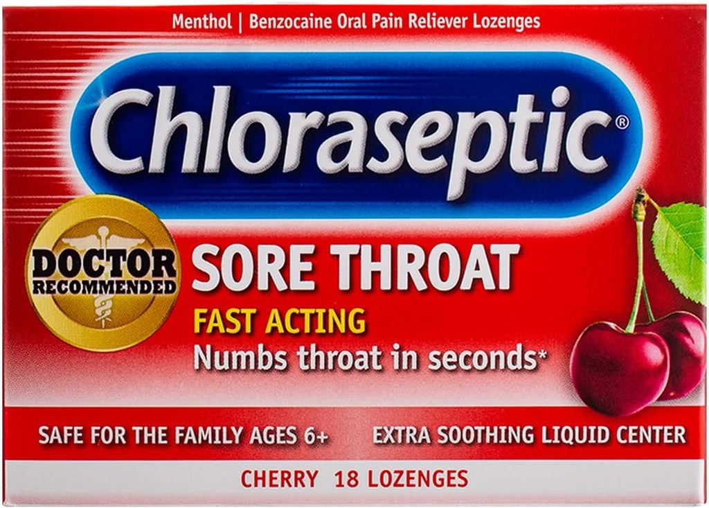 Arm & Hammer Lihtsalt soolane ninapihusti 4.5oz & Kloraseptiline kirss Sore Throat Lozenges 18 Count Bundle