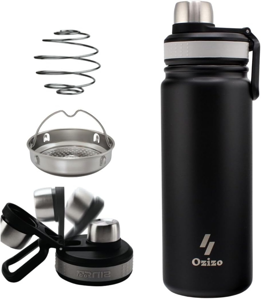 Ozizo 22 oz roostevabast terasest valk Shaker pudel filtri ja segamiskuuliga