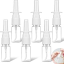 6 tk Selge ninapihustuspudelid, 10 ml Tühja pihustuspudeli korduvtäidetav atomiser Väike udupihustid, millel on pressitud pihustuspea Plastpihusti eeterlike õlide jaoks, haavade desinfitseerija