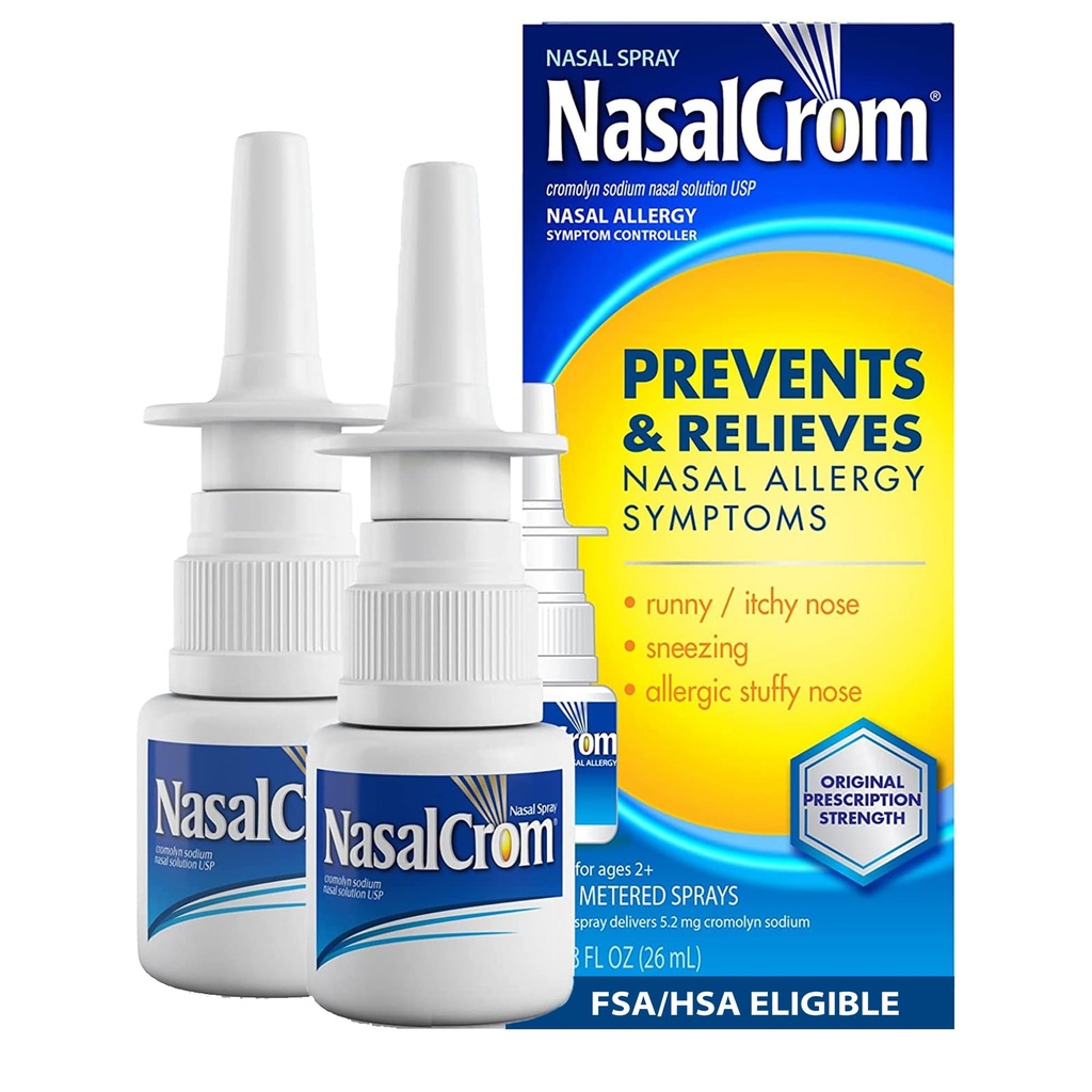 NasalCrom ninasprei allergia sümptomite kontroller | 200 pihustit | .88 FL OZ (2 pakendit)