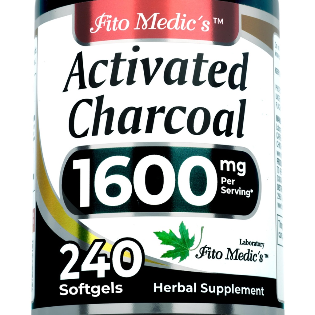 FITO MEDICI labor | Aktiivsöepillid | 1600 mg per Serving | 240 kapslit | Aktiivsüsi | Süsikapslid | Süsipillid | Ultra kõrge imendumine, s.