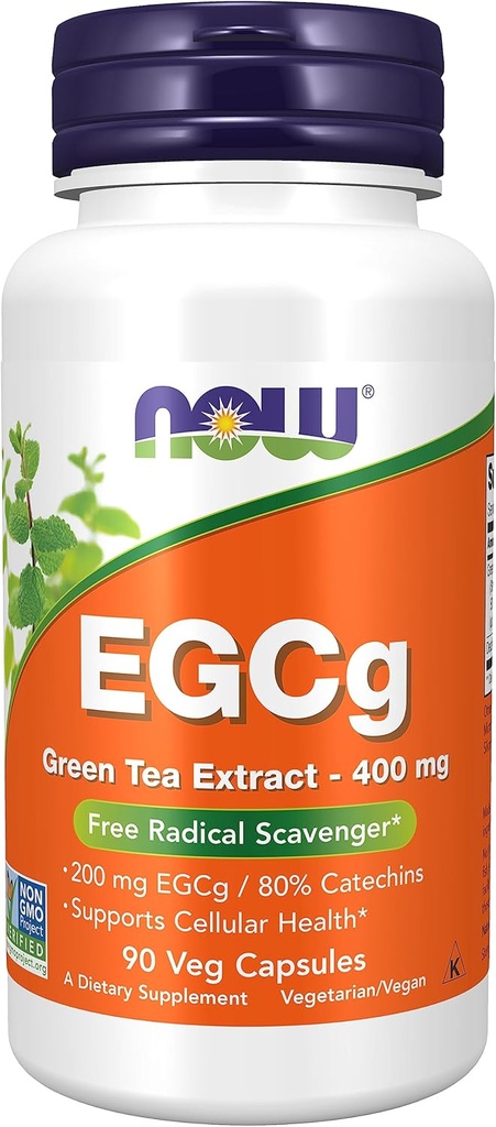 Nüüd täiendused, EGCg Green Tea Extract 400 mg, Free Radical Scavenger *, 90 Veg kapslid